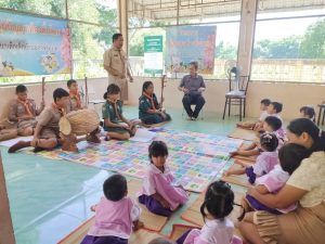 วันที่ 13 กรกฎาคม 2566 โครงการภูมิปัญญาท้องถิ่นไทยร่วมใจพัฒนาเด็กเล็ก กิจกรรม ดนตรีไทย ศูนย์พัฒนาเด็กเล็กบ้านฉกาจช่องโค
